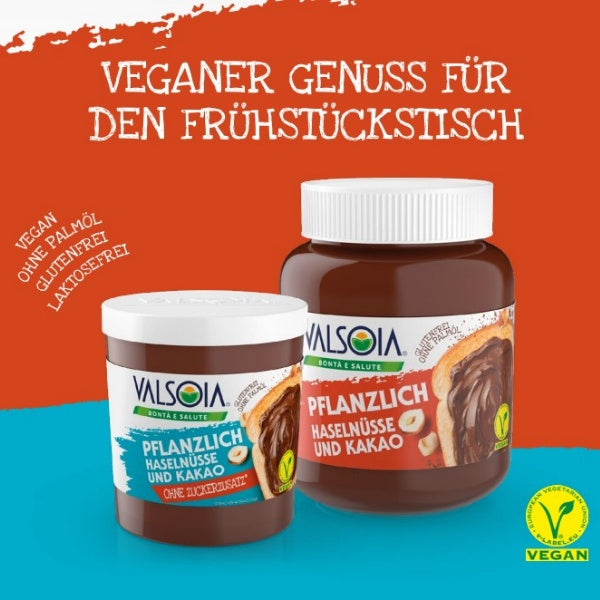 Valsoia La Crema Nuss Nougat Creme ohne Zuckerzusatz - 200g