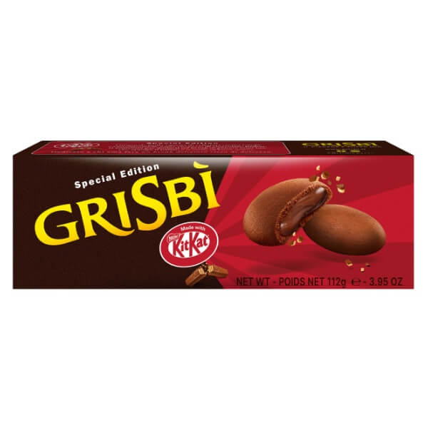 Vicenzi GRISBI Mürbeteigkekse mit KitKat Cremefüllung in der 112g Verpackung
