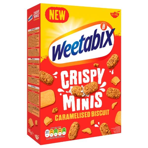 Weetabix Crispy Minis Karamell Cerealien in der 500g Verpackung