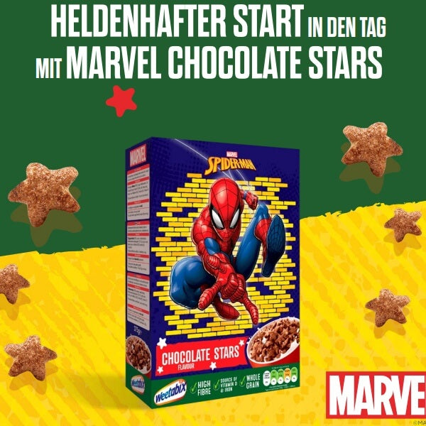 Weetabix Marvel Chocolate Stars Cerealien - 375g