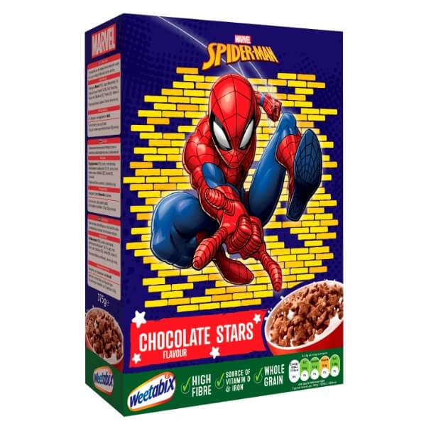 Weetabix Marvel Chocolate Stars Cerealien in der 375g Verpackung