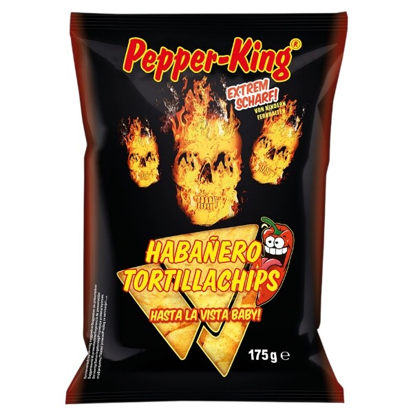 XOX Pepper-King Habañero Tortillachips in der 175g Verpackung