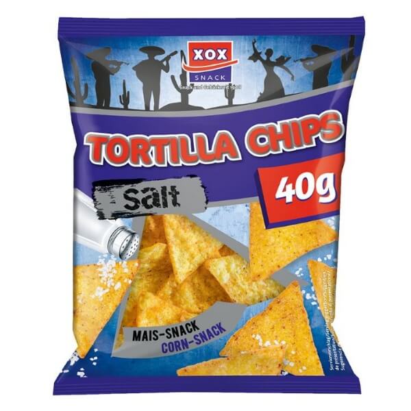 XOX Tortilla Chips Salz in der 40g Packung
